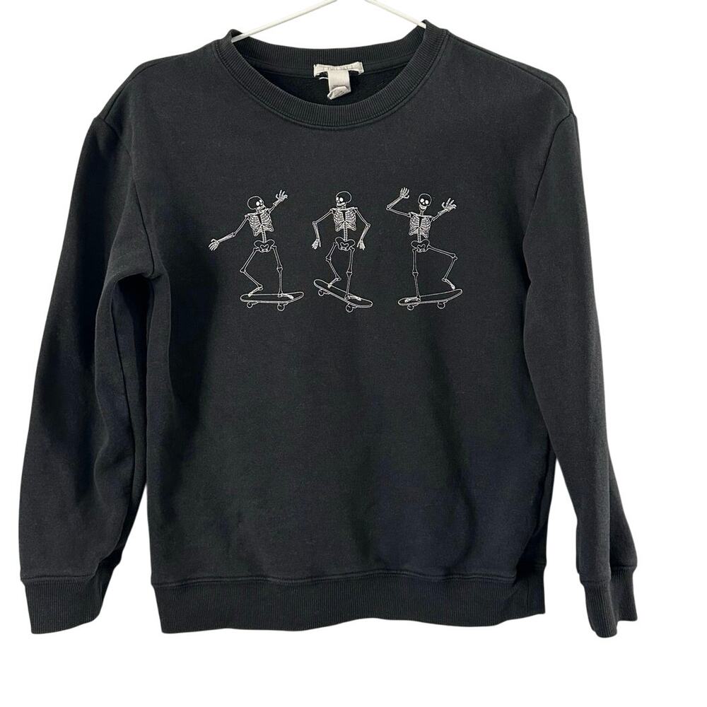 Full Tilt Black Skeleton Skateboard Pullover Sweatshirt